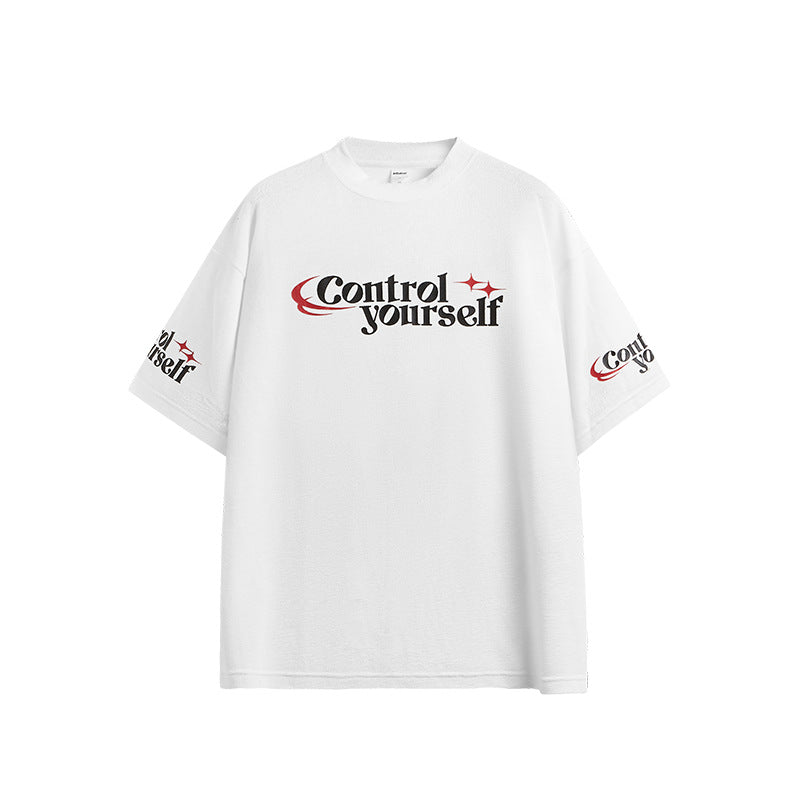 Men's Clothing Print T-shirt Loose Letters