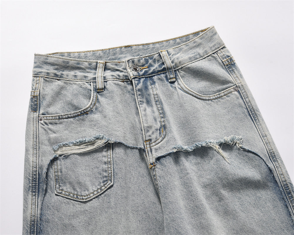 Jeans à jambes larges à la mode pour hommes