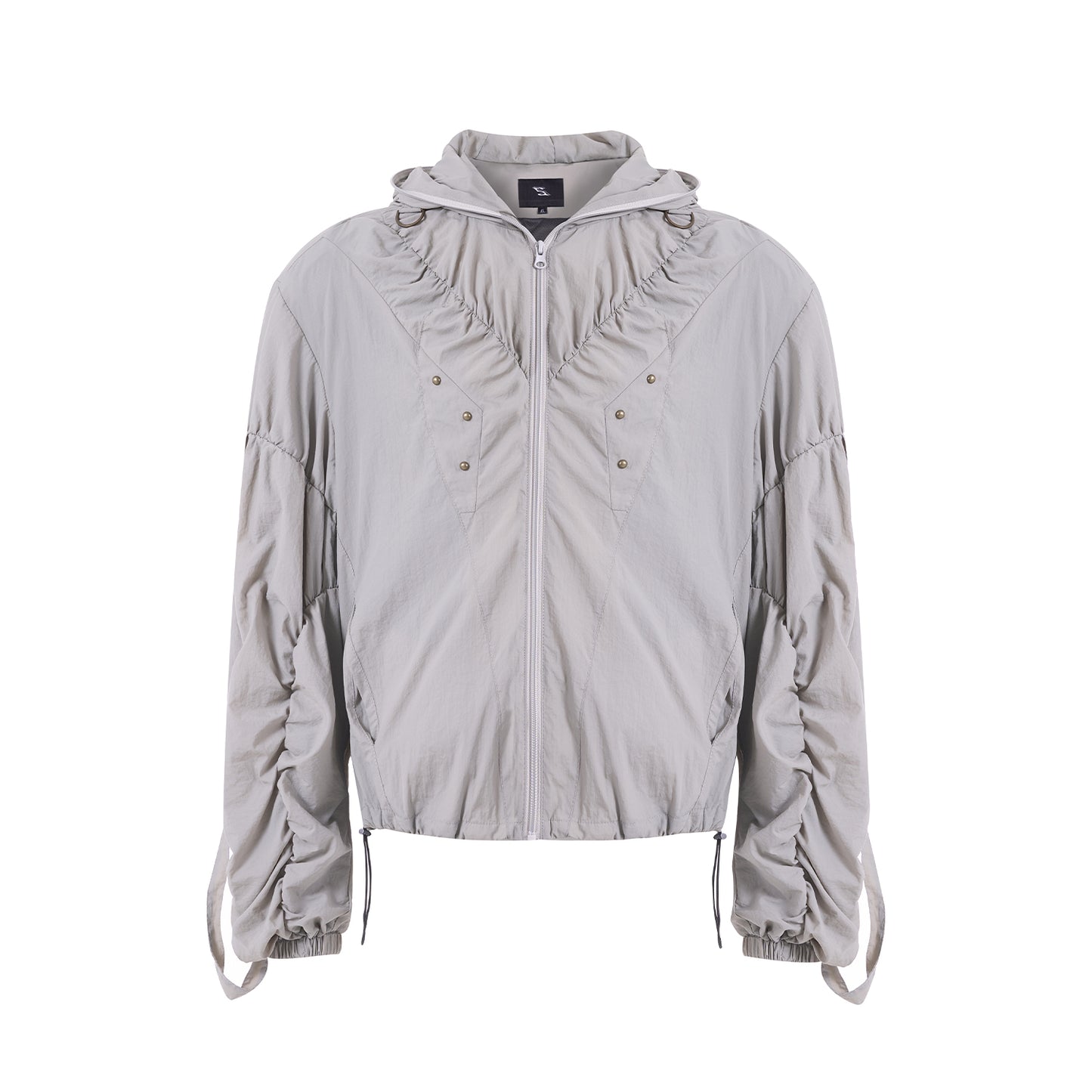 Veste à capuche plissée pour homme, imperméable au gel et aux UV