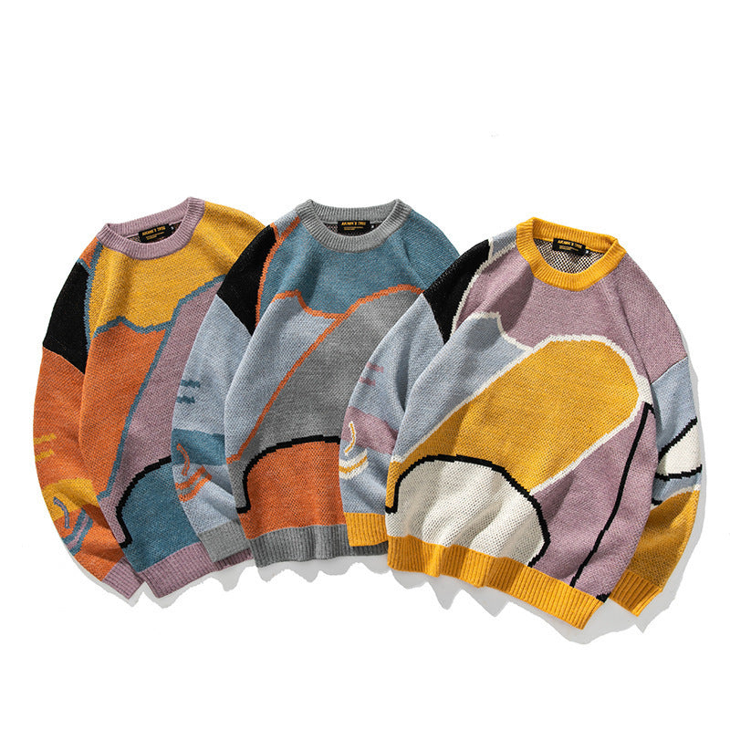 Pull à col rond de couleur assortie, nouvelle tendance