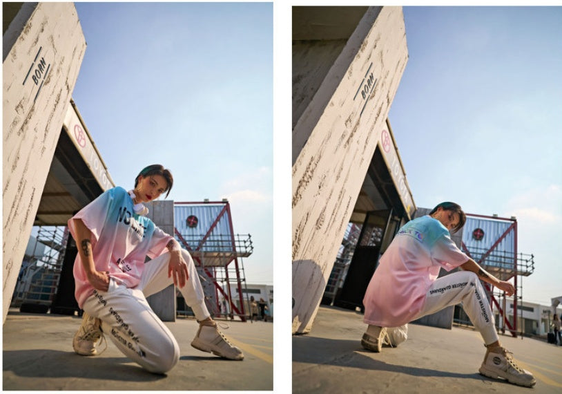 T-shirt estiva a maniche corte con stampa smiley