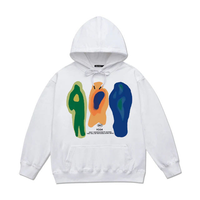 Sweat à capuche ample Hip Hop Ins de style sombre