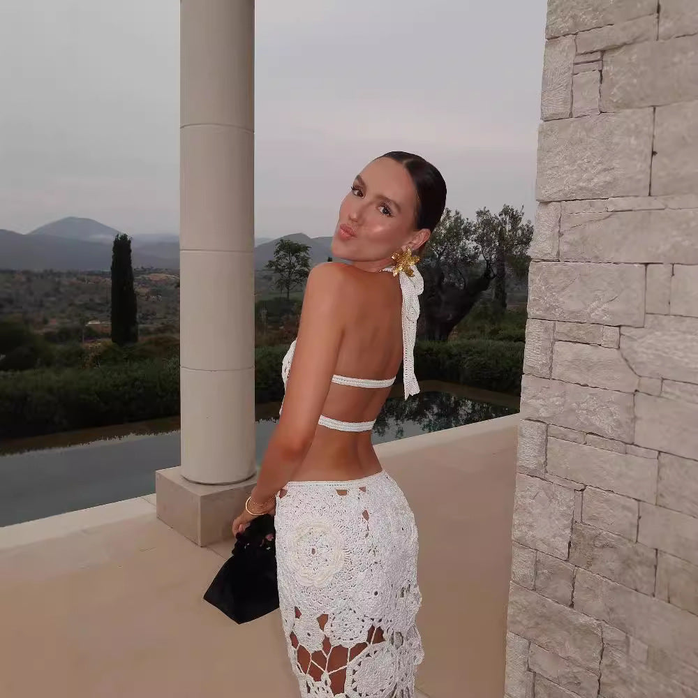 Fashion Halter Backless Sheath Dress