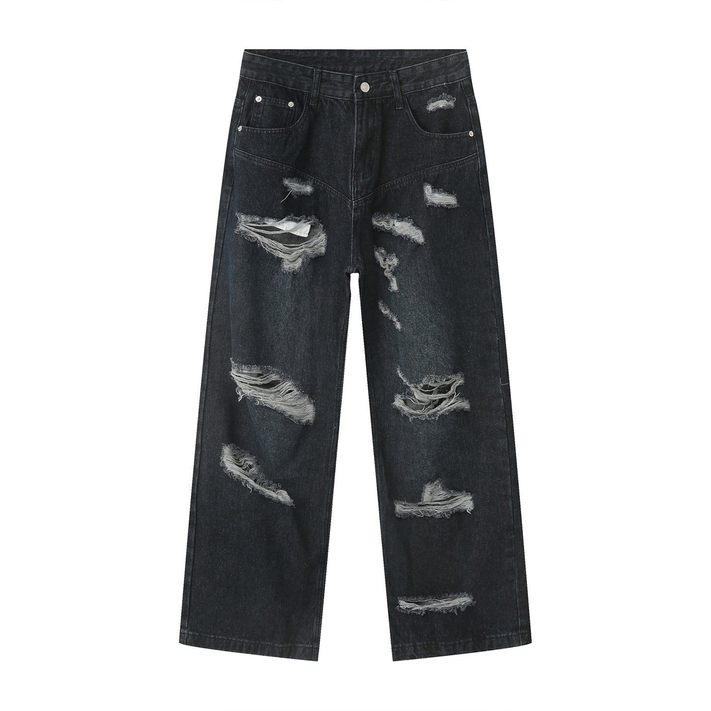 Summer Retro Loose Hole High Street Hip Hop Jeans