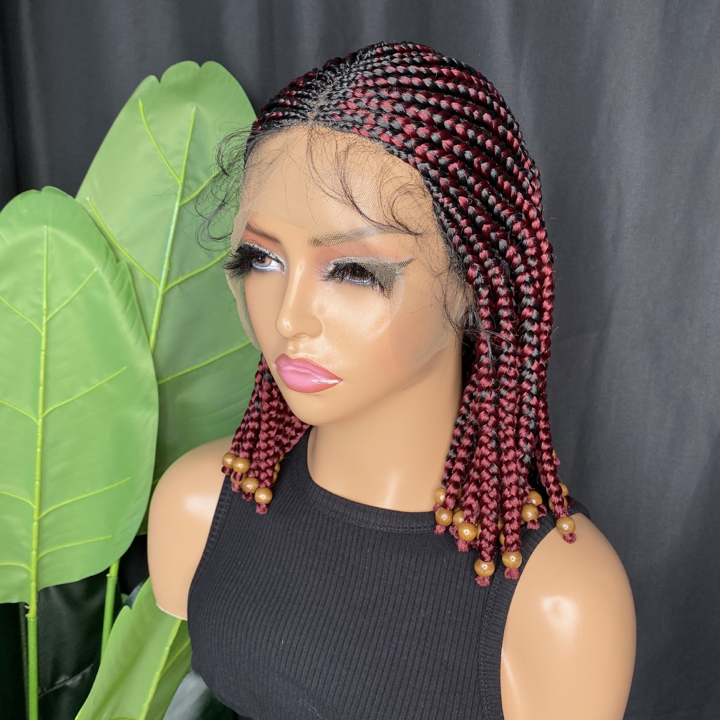 Parrucca alla moda da donna, cuffia e treccia per capelli