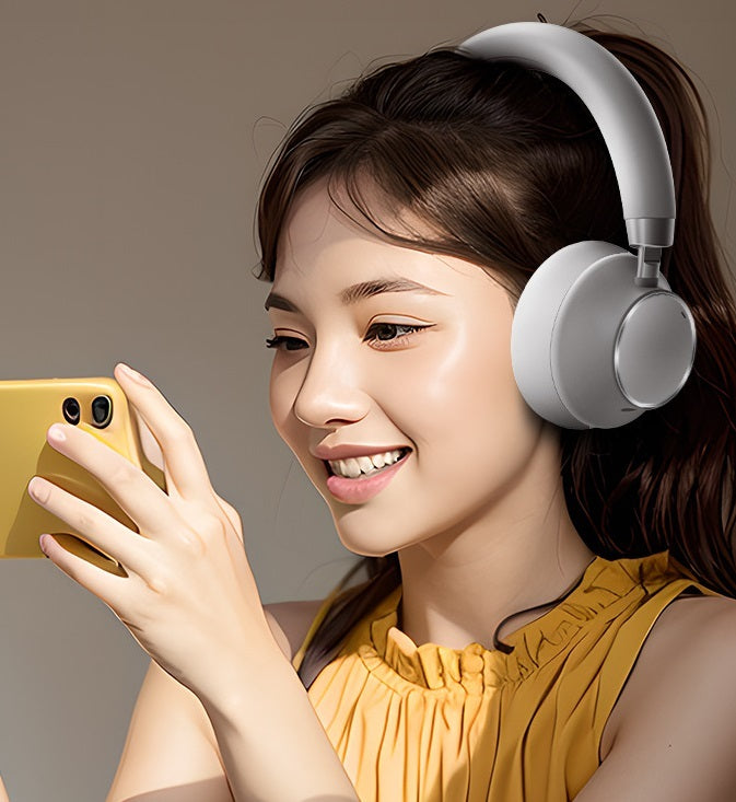 Auricolare Bluetooth con riduzione attiva del rumore e bassi potenti, da montare sulla testa