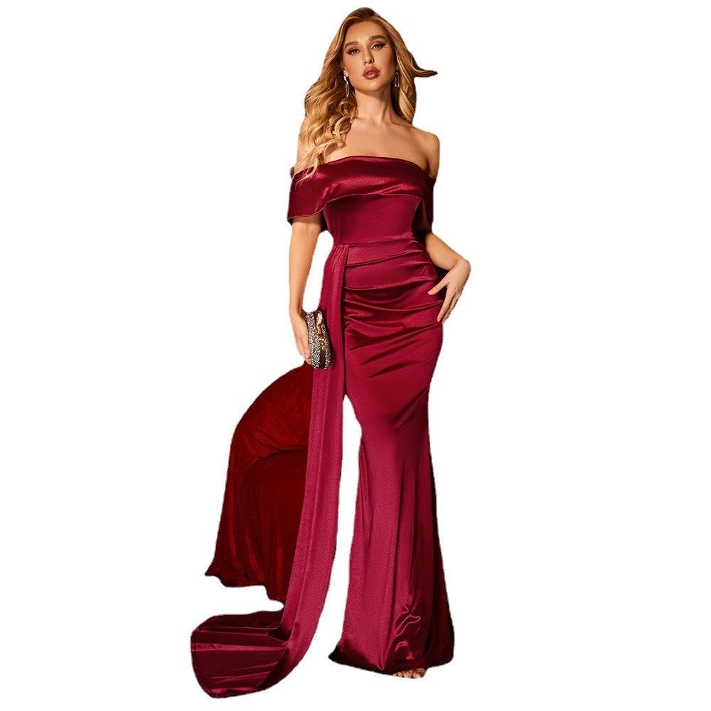 Robe de soirée de bal taille haute