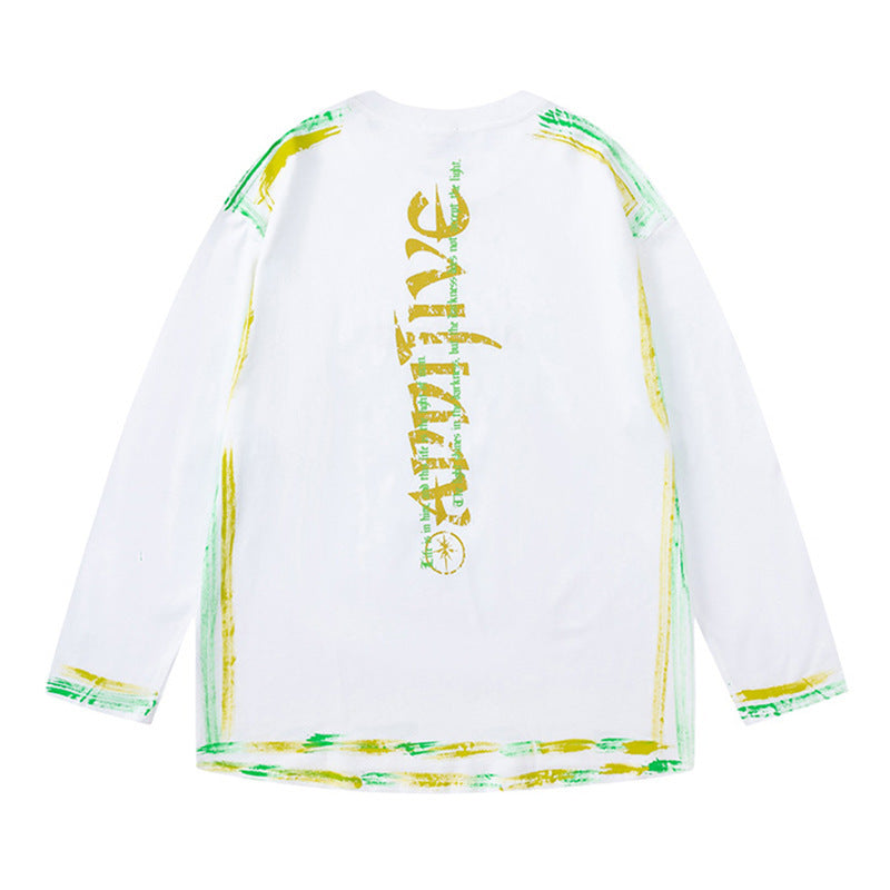 T-shirt à manches longues avec lettres imprimées