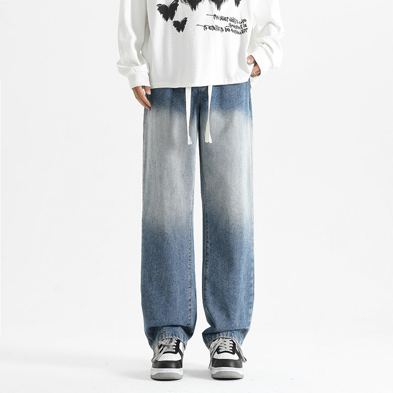 Fashion Personality Gradient Casual Jeans Men