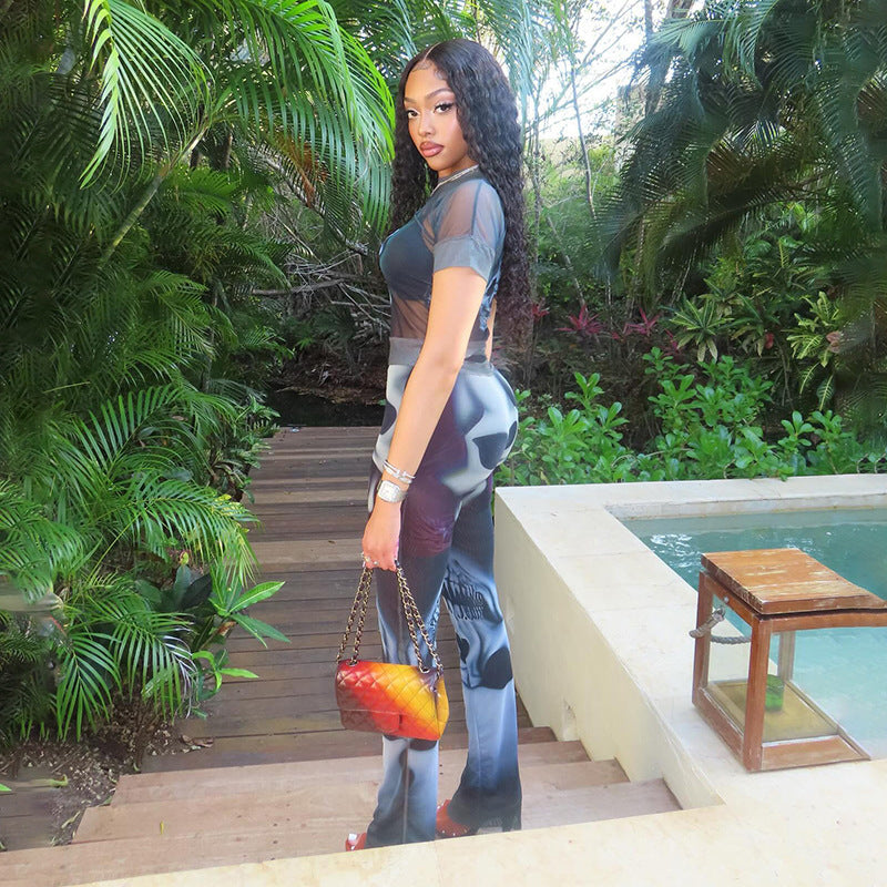 Tuta Street Mesh trasparente con stampa digitale