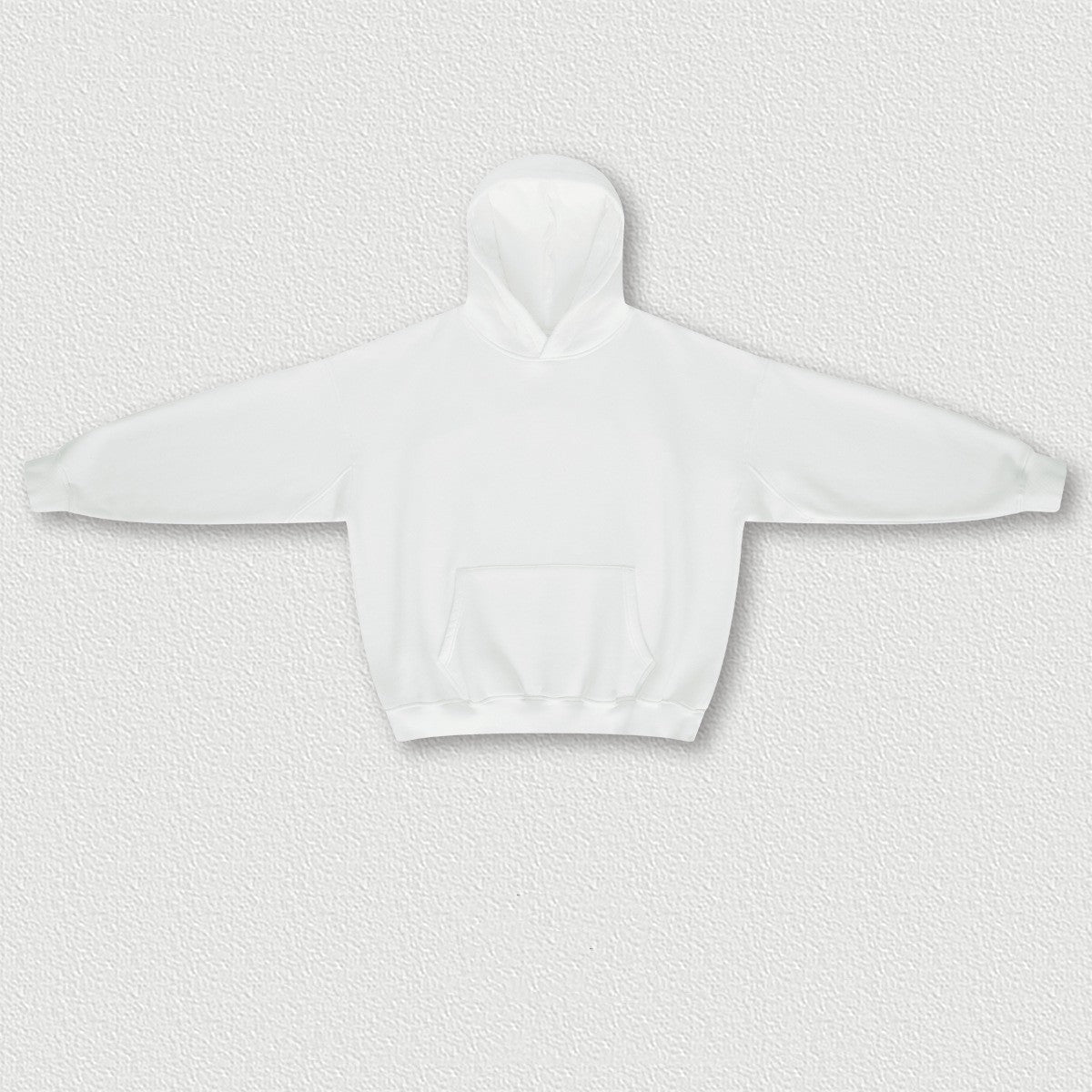 Washed And Worn Padded Hooded Sweatshirt