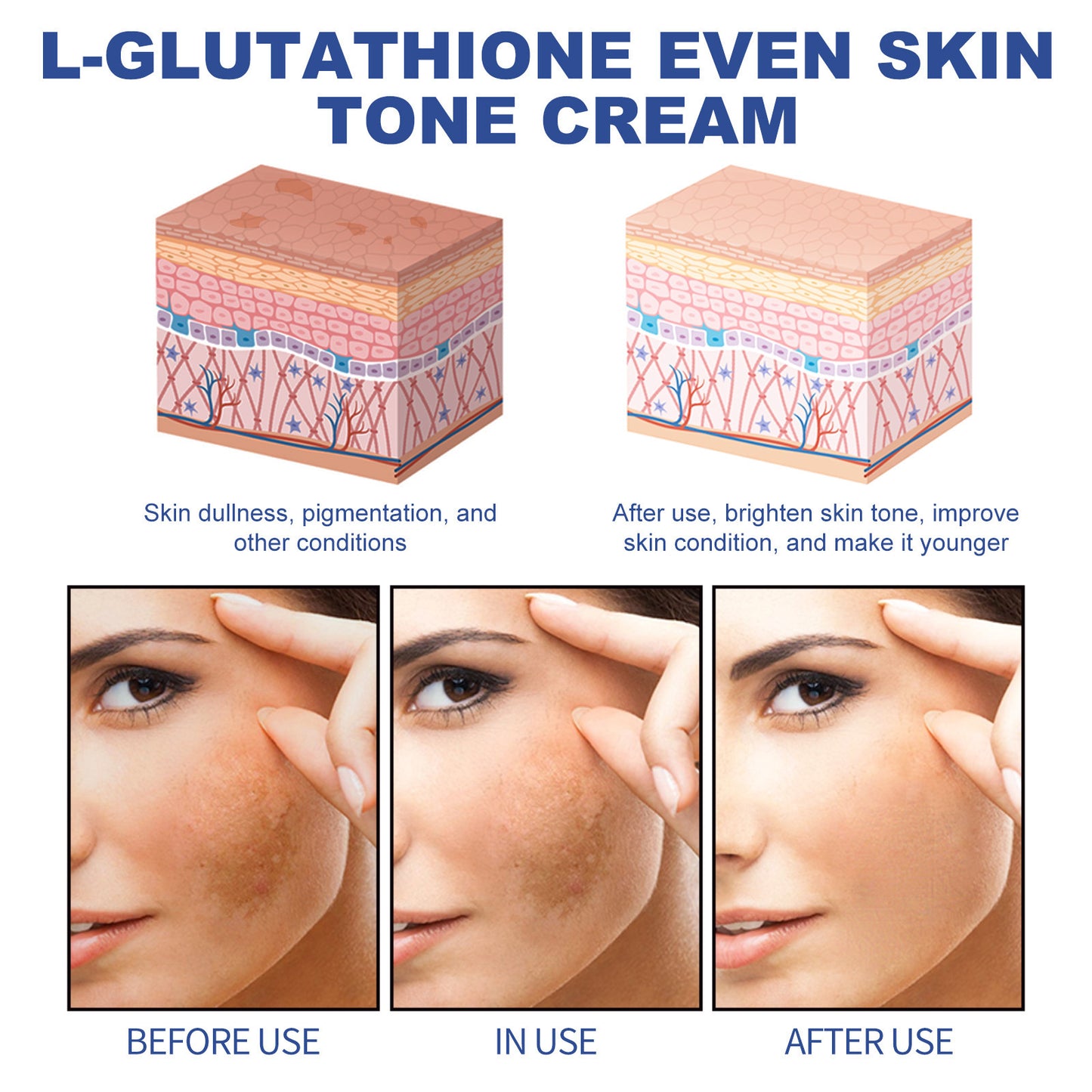 Crema nutriente e idratante, schiarente, rassodante e antirughe per la pelle.