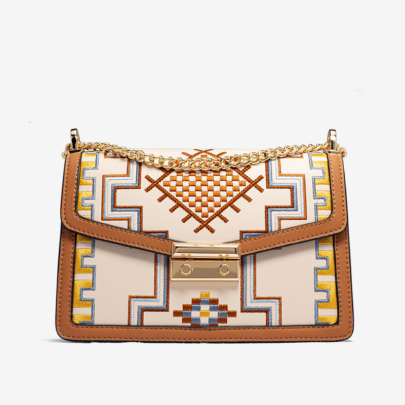 Niche Design nouveau sac messager à chaîne en cuir à la mode