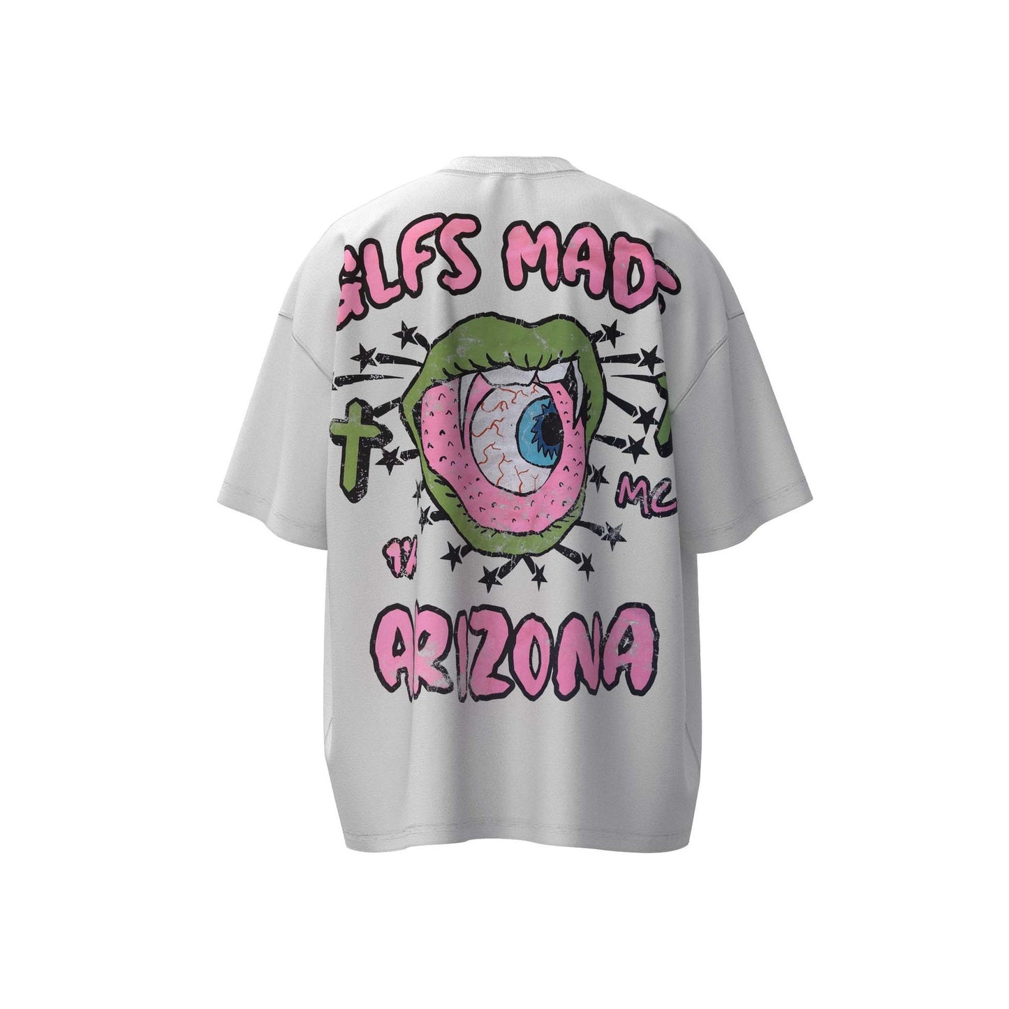 Creative Letters Printed Loose Casual Short-sleeved T-shirt