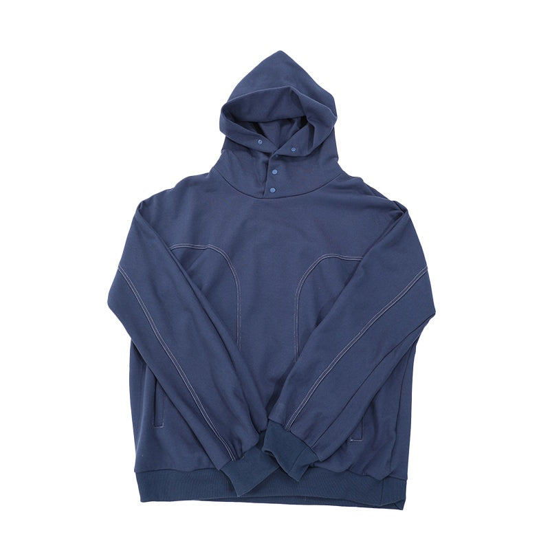 Pull à capuche boutonné High Street, manteau décontracté pour hommes et femmes, automne et hiver