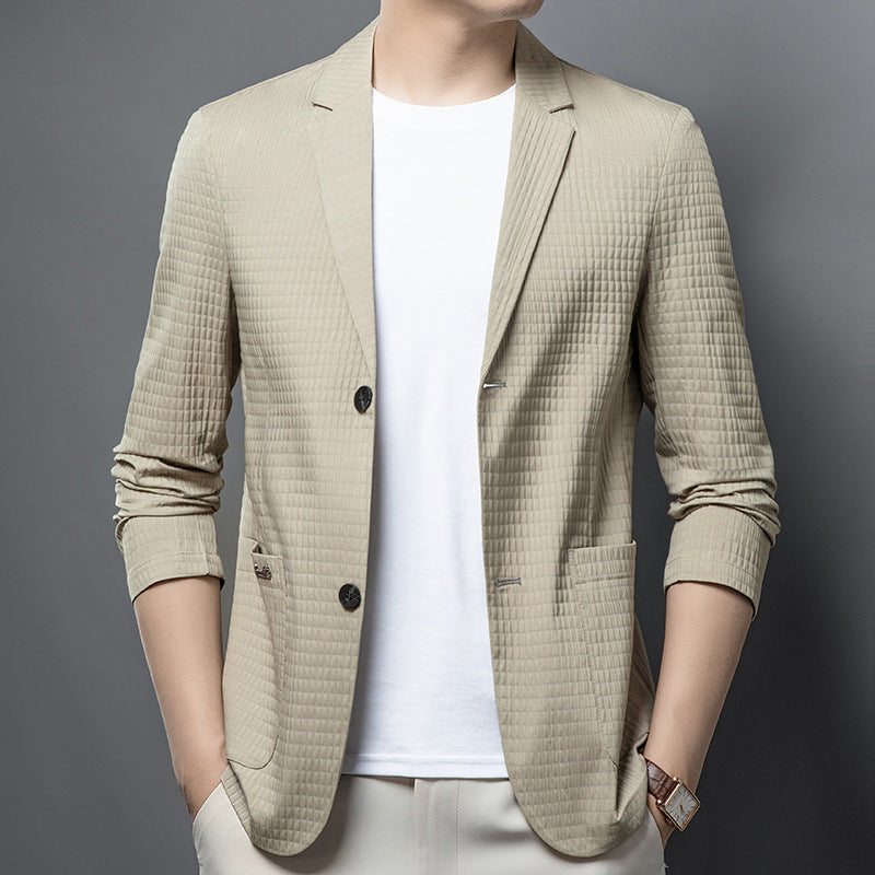 Young And Middle-aged Seamless Lightweight Breathable Casual Suit Top