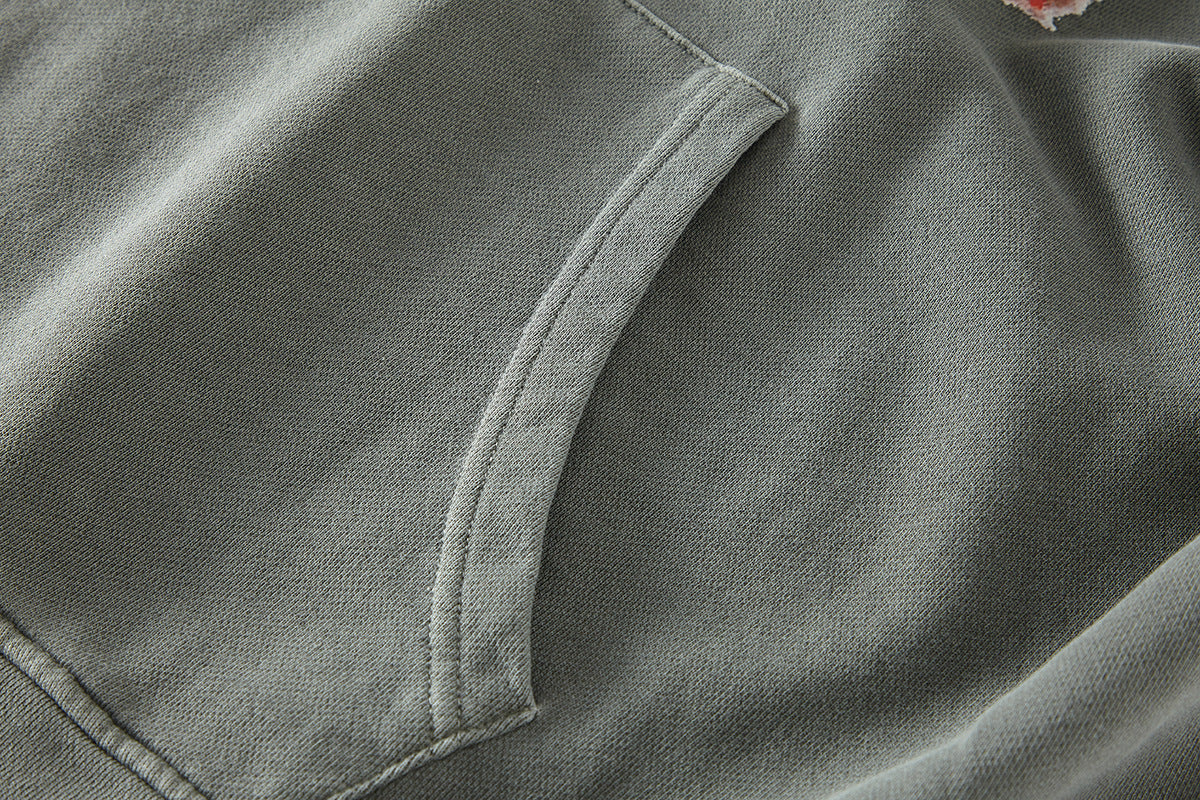 Sweat-shirt imprimé à capuche ample