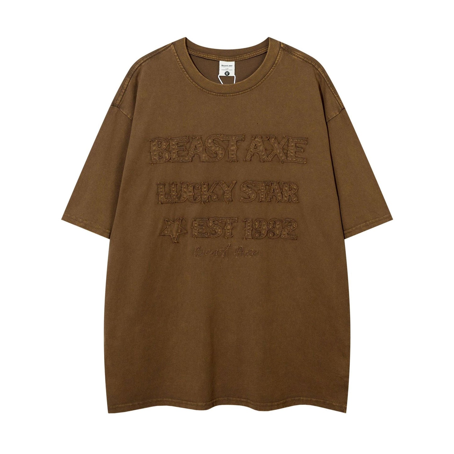 T-shirt homme ample, effet usé et délavé, style High Street