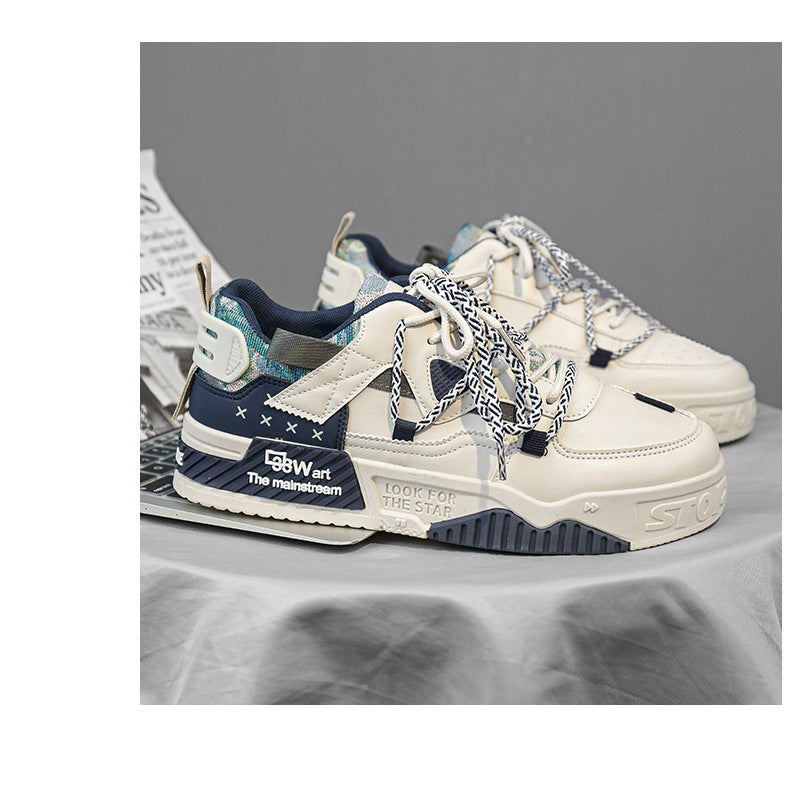 Chaussures de sport à plateforme pour hommes, chaussures décontractées pour étudiants