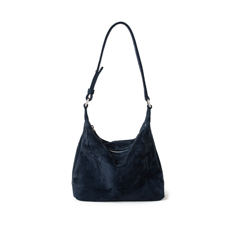 Large Capacity Light Luxury High-grade Goat Skin Suede Tote Bag