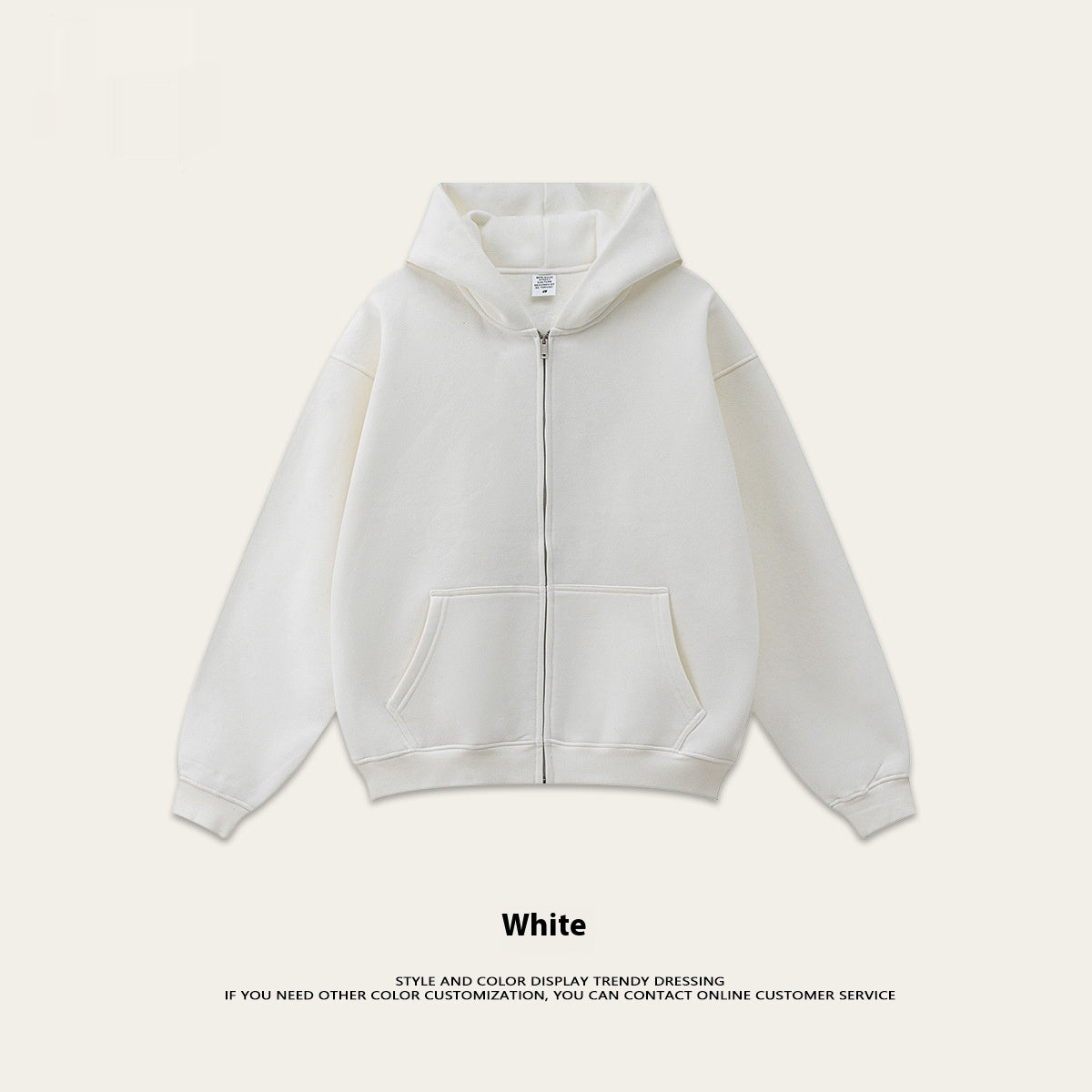 Pull à capuche en polaire d'automne de couleur unie, cardigan décontracté et ample, pantalon de sport