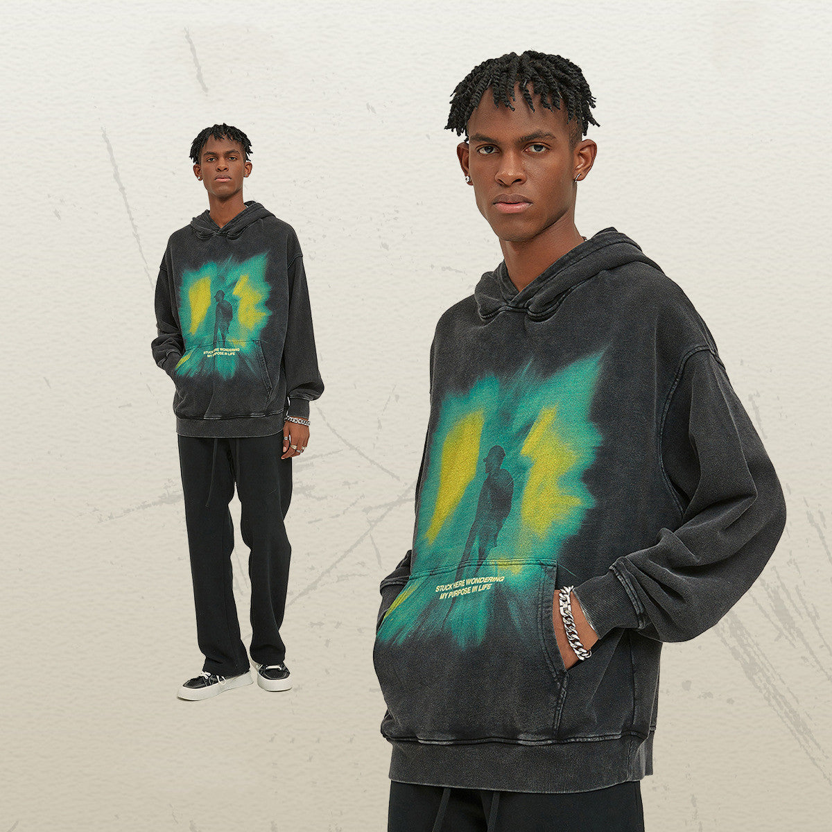 Sweater Fashion Brand Vintage Washed Hoodie