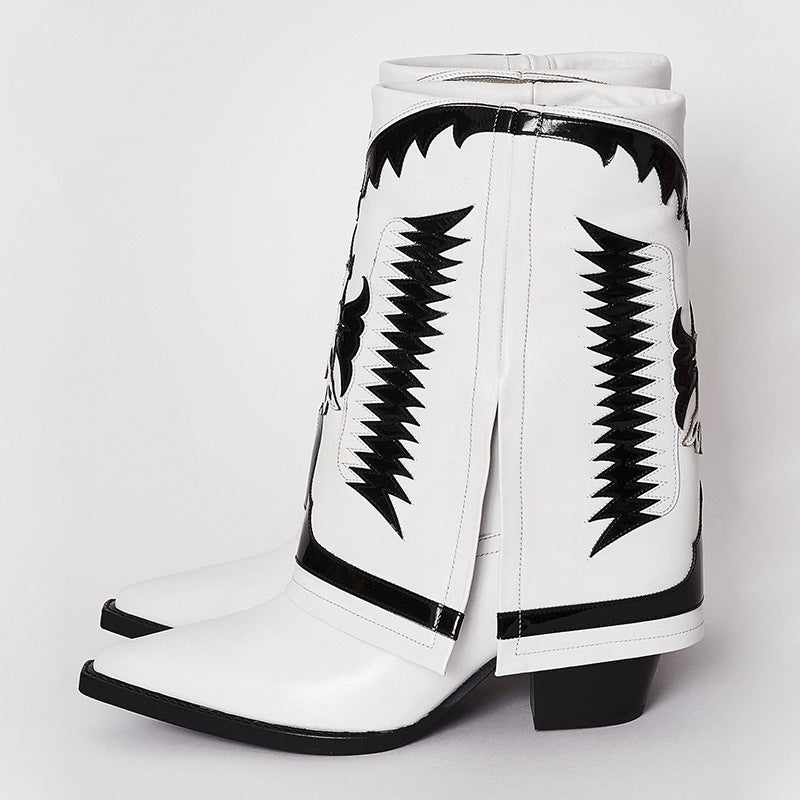 Bottes collantes à talons hauts et épais West