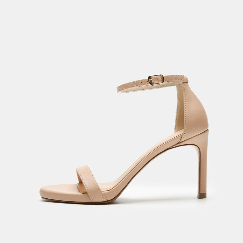 All-match Stiletto Nude Color 12cm Platform High-heel Sandals