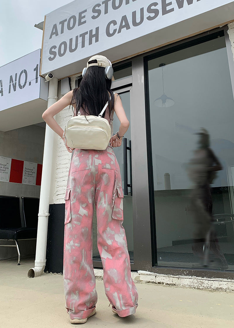 Vêtements de travail de Camouflage, jean droit, ample, décontracté, rétro, pantalon large