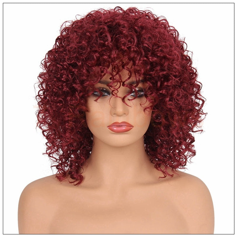 Parrucca nera, soffice e riccia