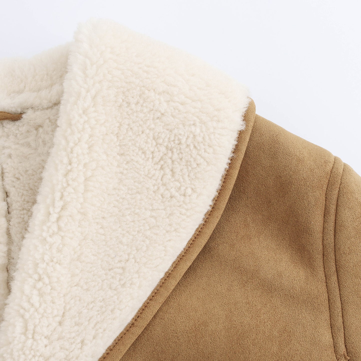 Giacca soprabito a mezza lunghezza double face di design francese