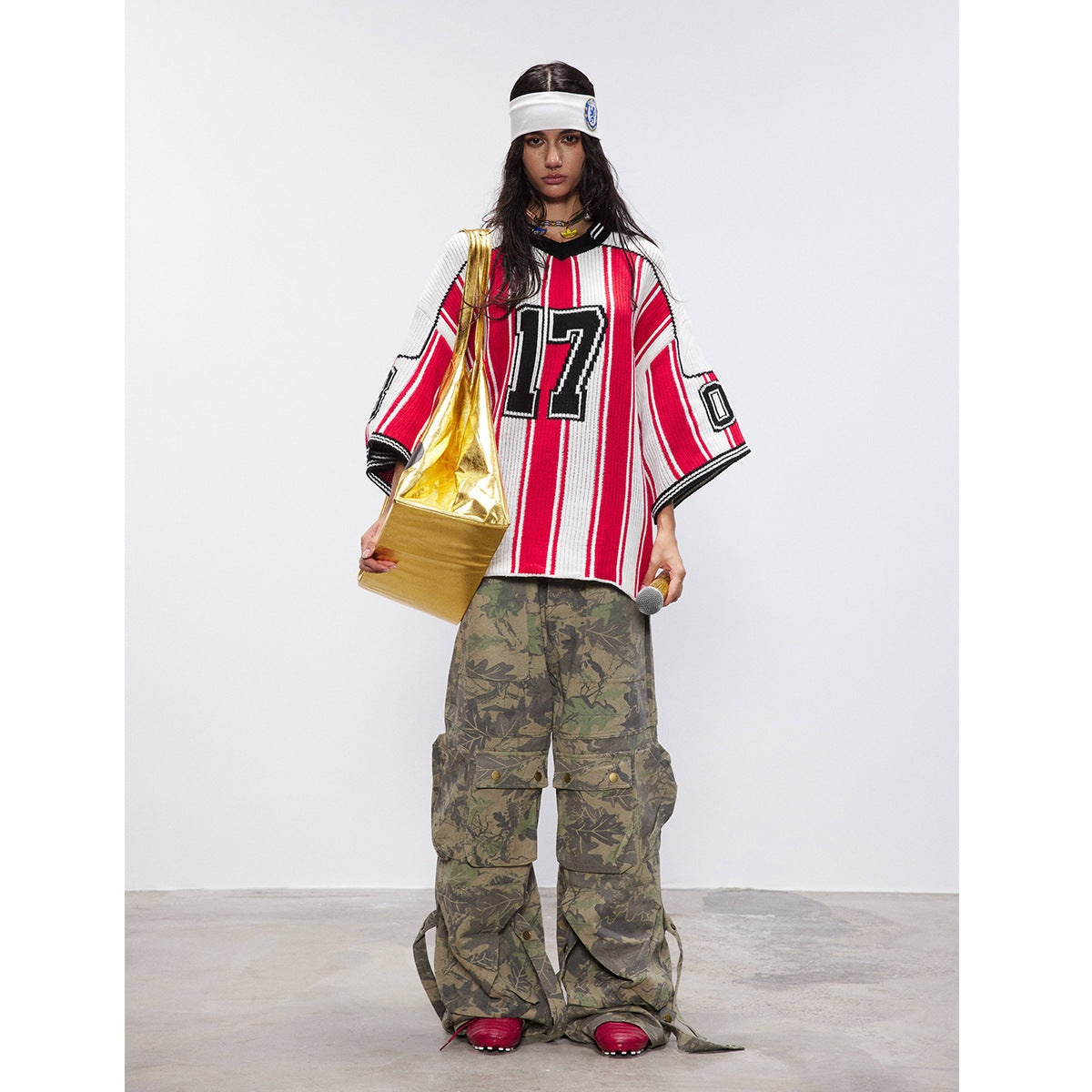 Haut rayé tendance de couleur assortie