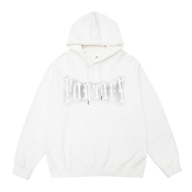 Sweat à capuche à manches longues et imprimé croix d'automne en tissu éponge