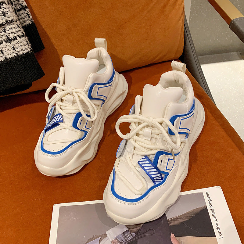 Automne Nouveau Style Couleur Épais Fond Frit Rue Course Sport Décontracté