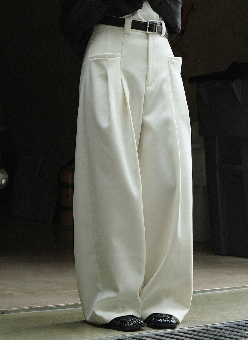 Pantaloni casual larghi e dimagranti spessi