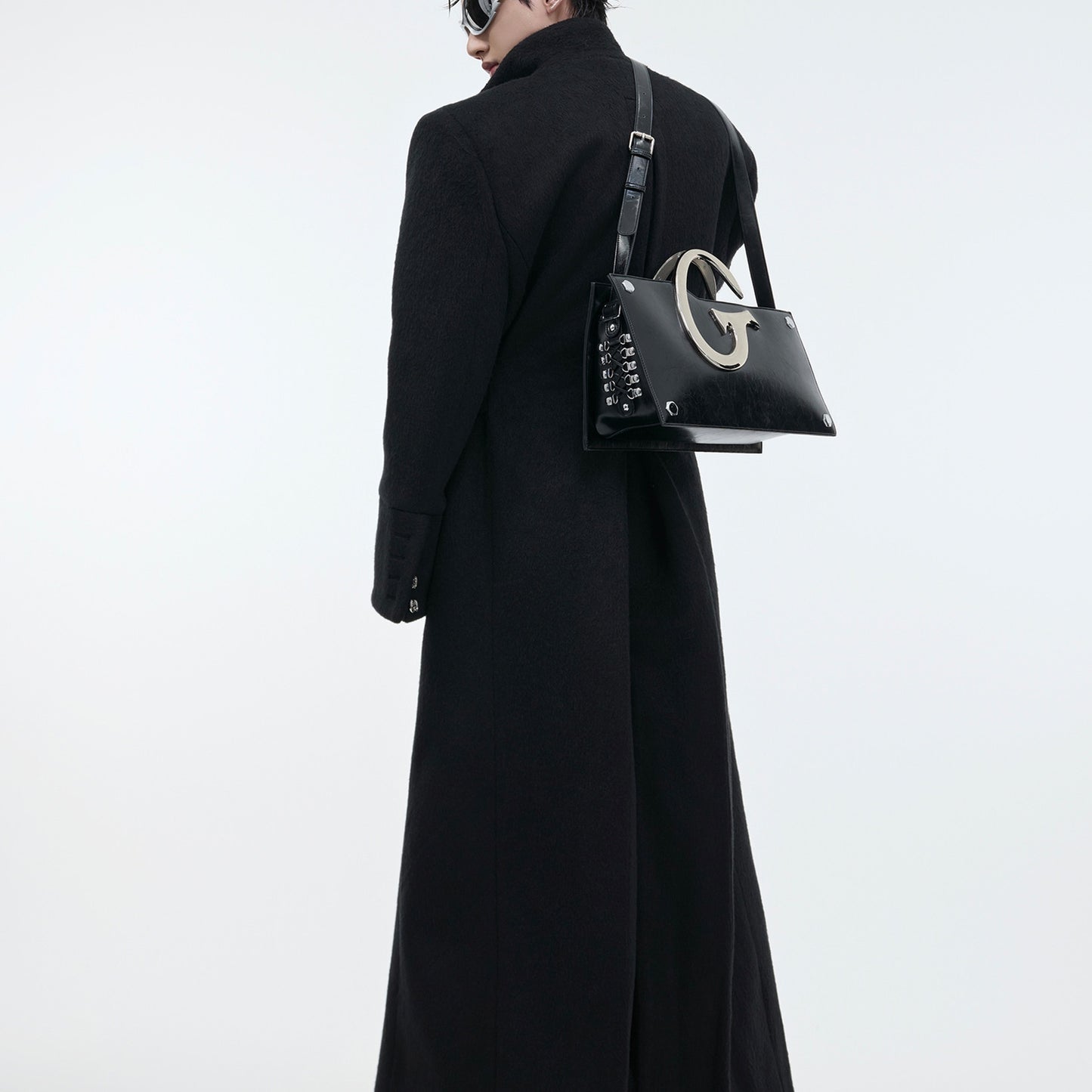 Stand Collar Profile Woolen Coat Heavy Long Below The Knee Woolen Coat