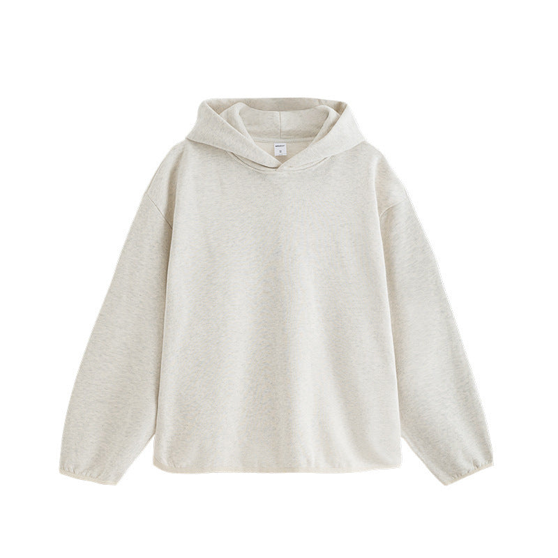 Felpa con cappuccio sottile, ampia e semplice, tinta unita, stile High Street