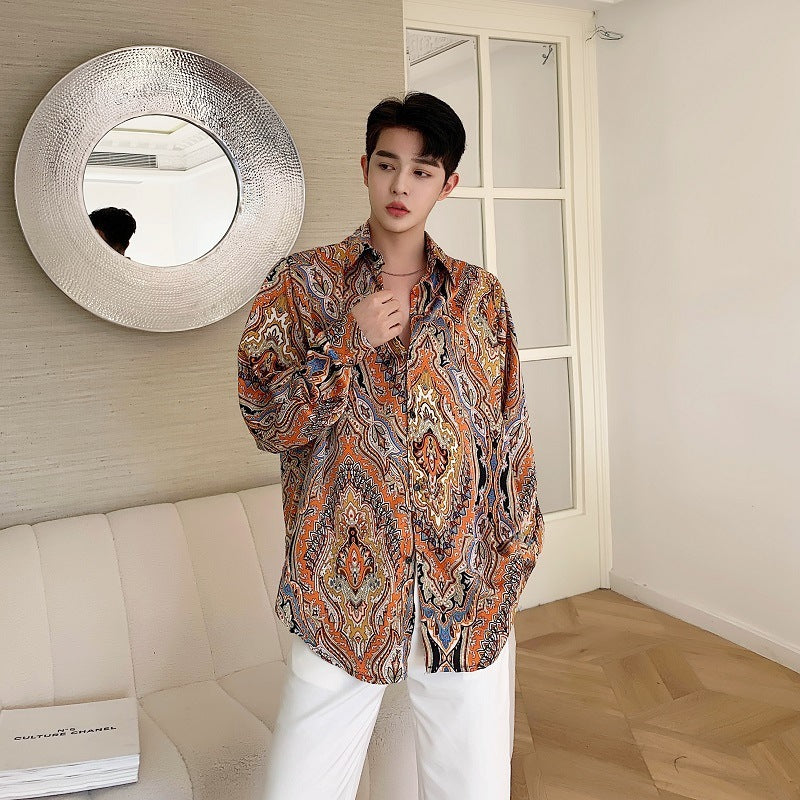 Ethnic Totem Print Shirt Casual Top