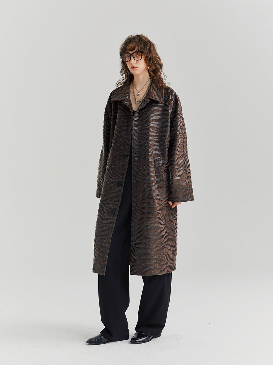 Tiger Pattern Flocked Brown Shoulder Insert