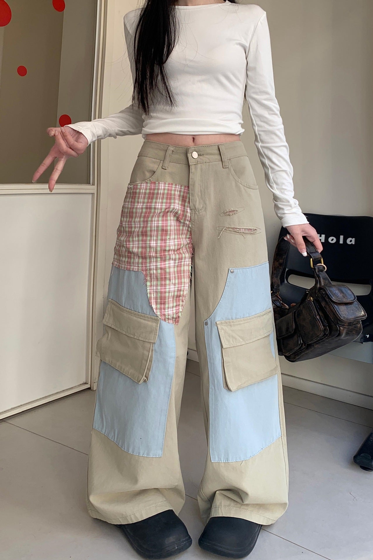 Straight Loose Wide Leg Draping Long Pants