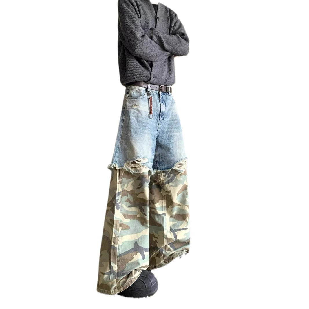 Pantaloni dritti a gamba larga stile retrò americano