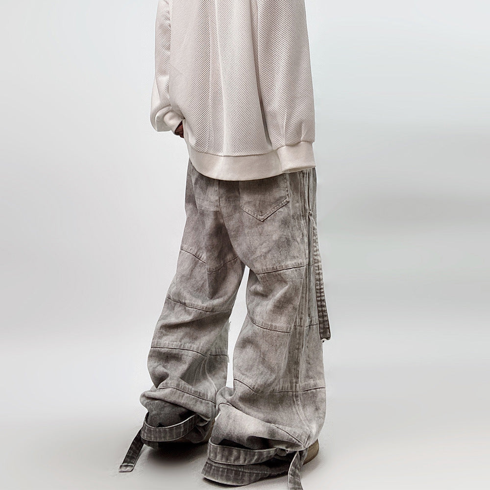 Vintage Worn Looking Washed-out Jeans High Street Loose