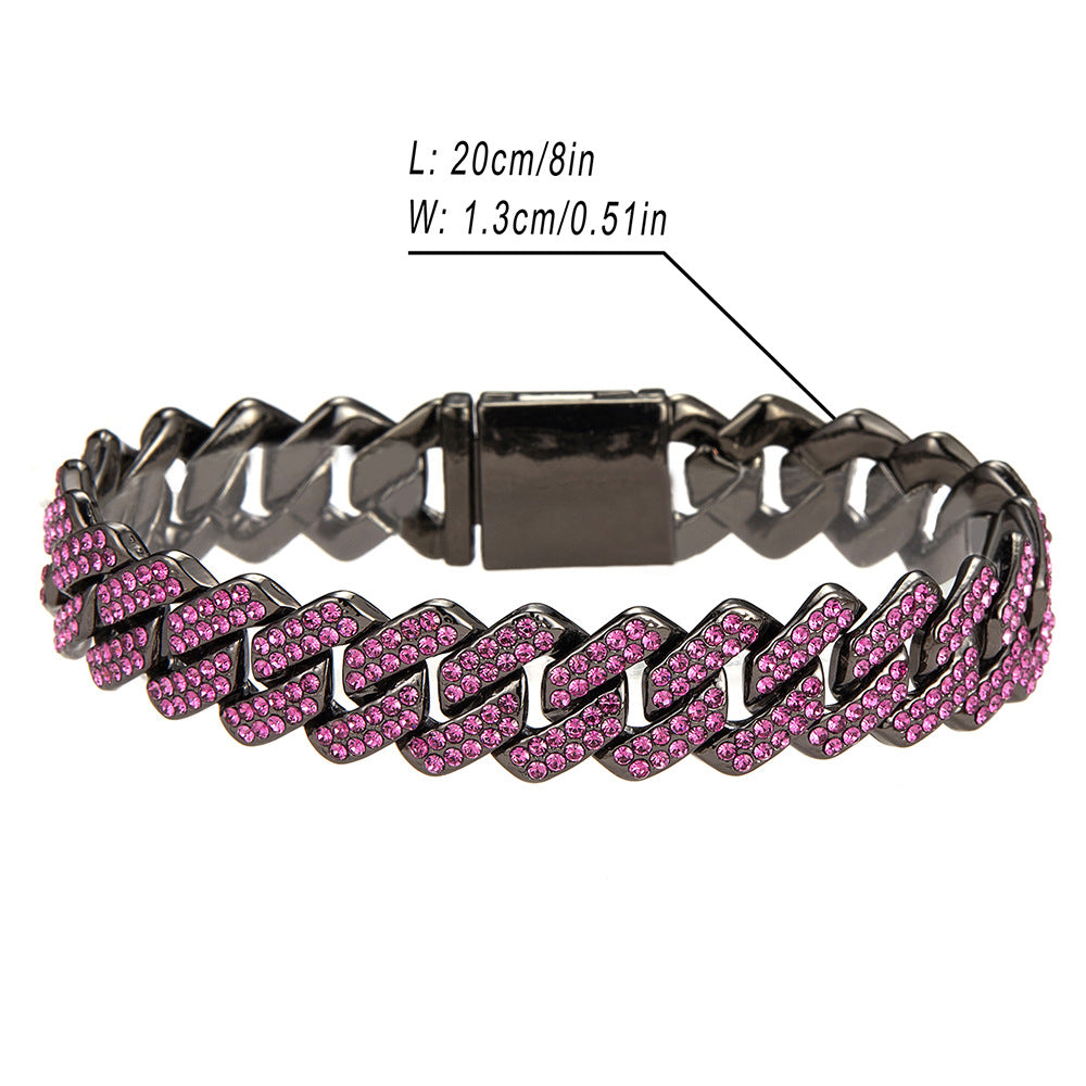 Chaîne à maillons cubains à barre de 14 mm avec boucle carrée