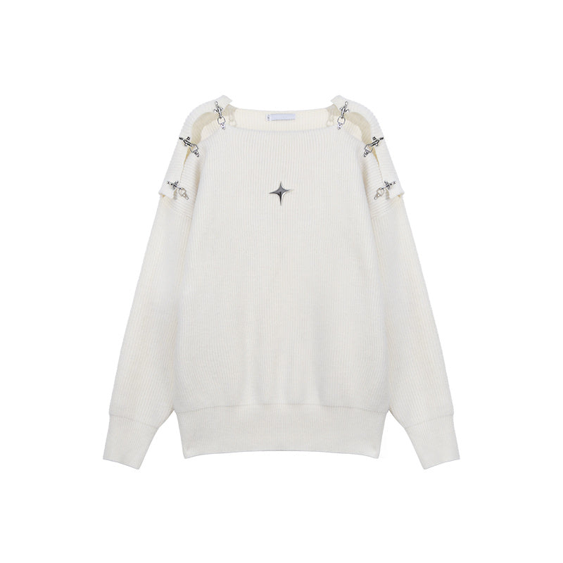 Metal Irregular Knitted Sweater