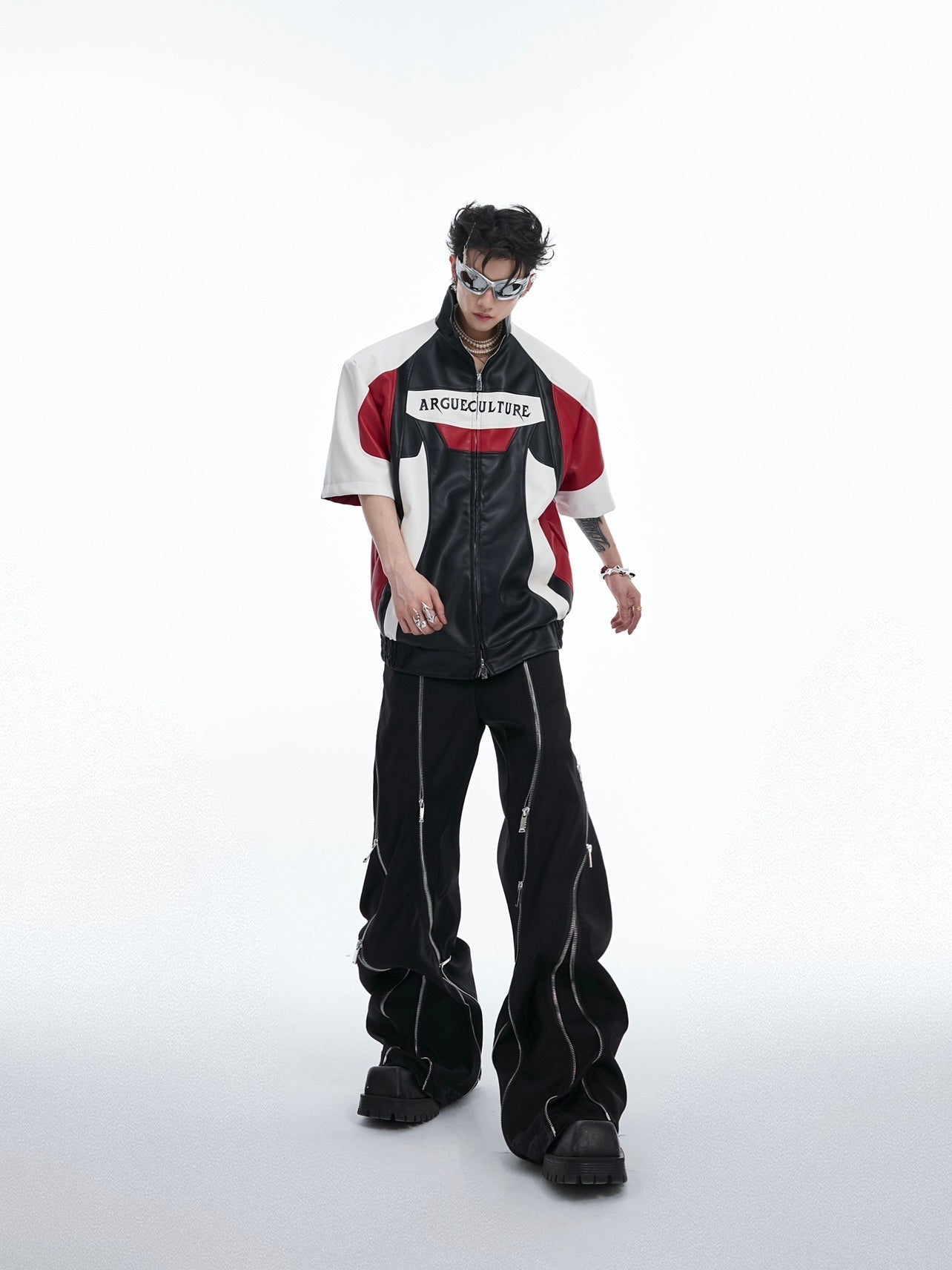 Manica corta con design a contrasto di colore intenso