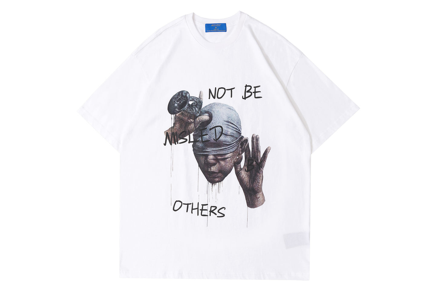 Hip-hop Tide Brand Casual Personality Avatar Printing Original Ins Short Sleeve Men