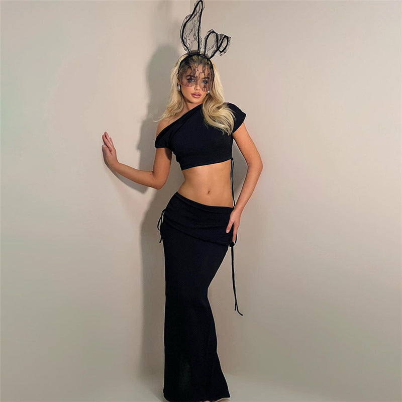 Tailleur jupe slim avec sac banane