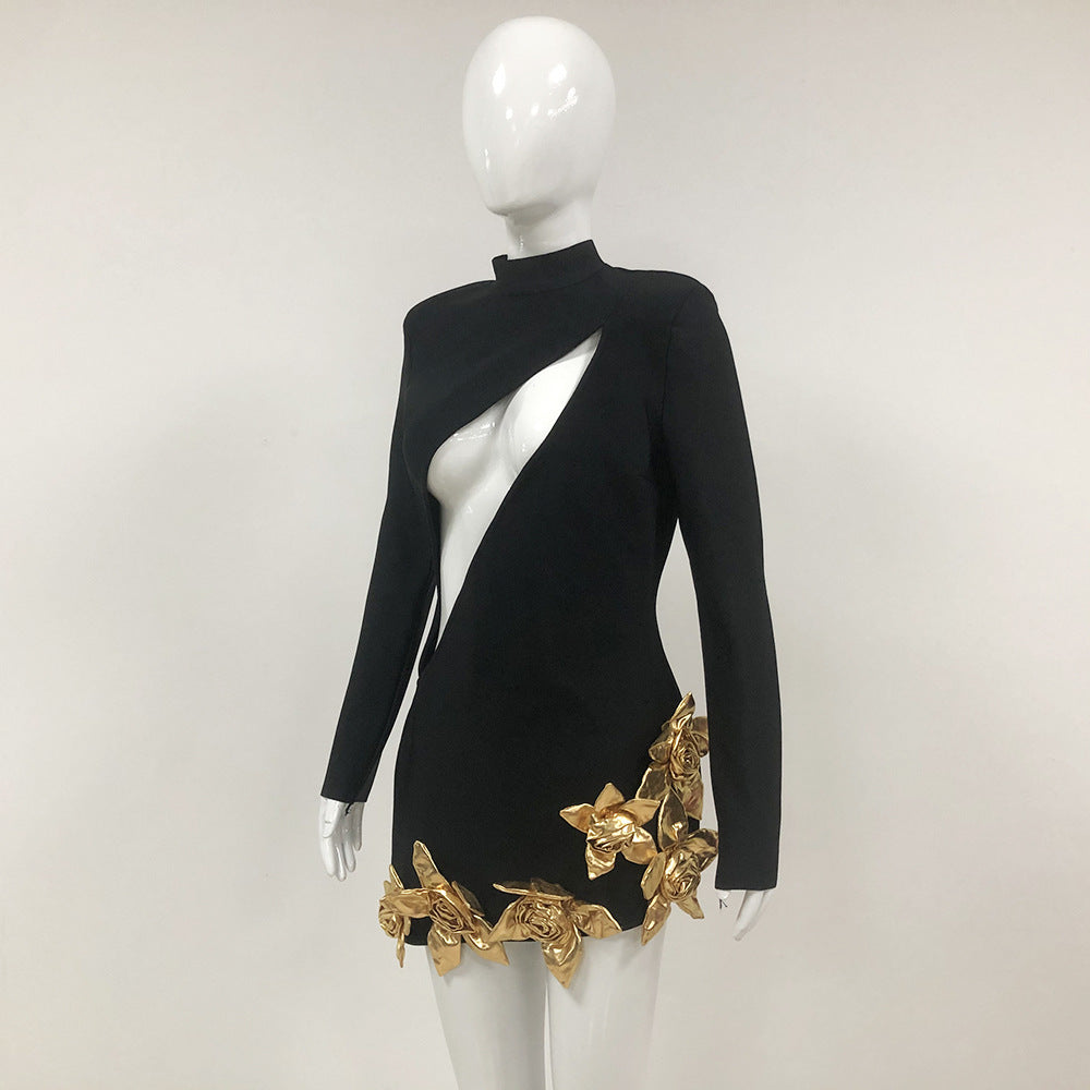 Robe une pièce à bandage épissé