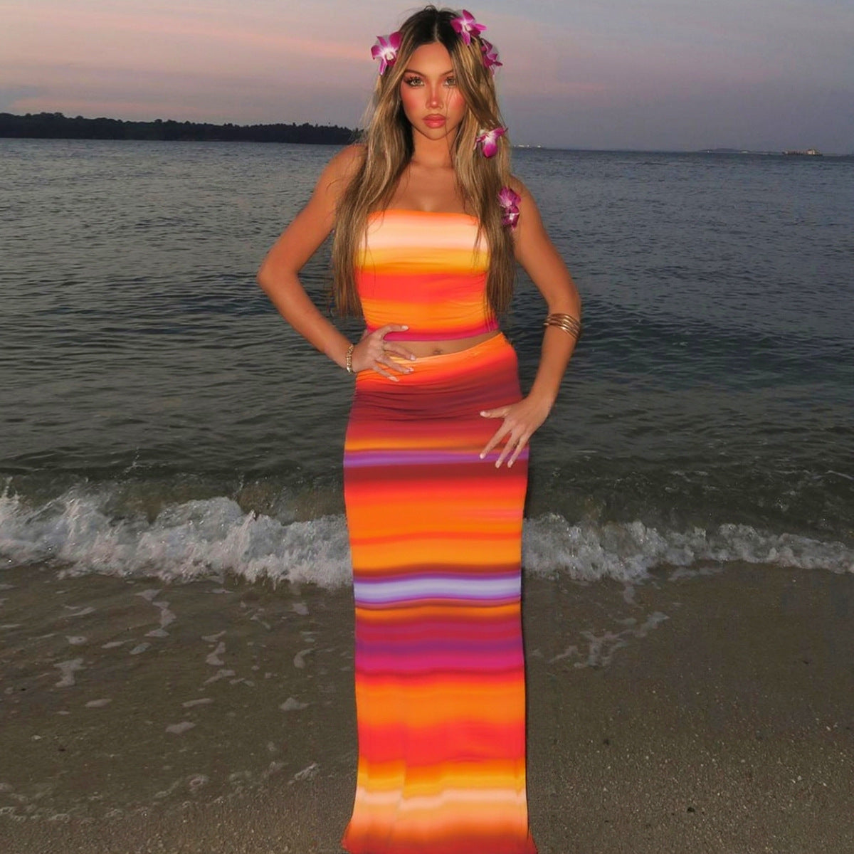 Ensemble haut tube et jupe moulante