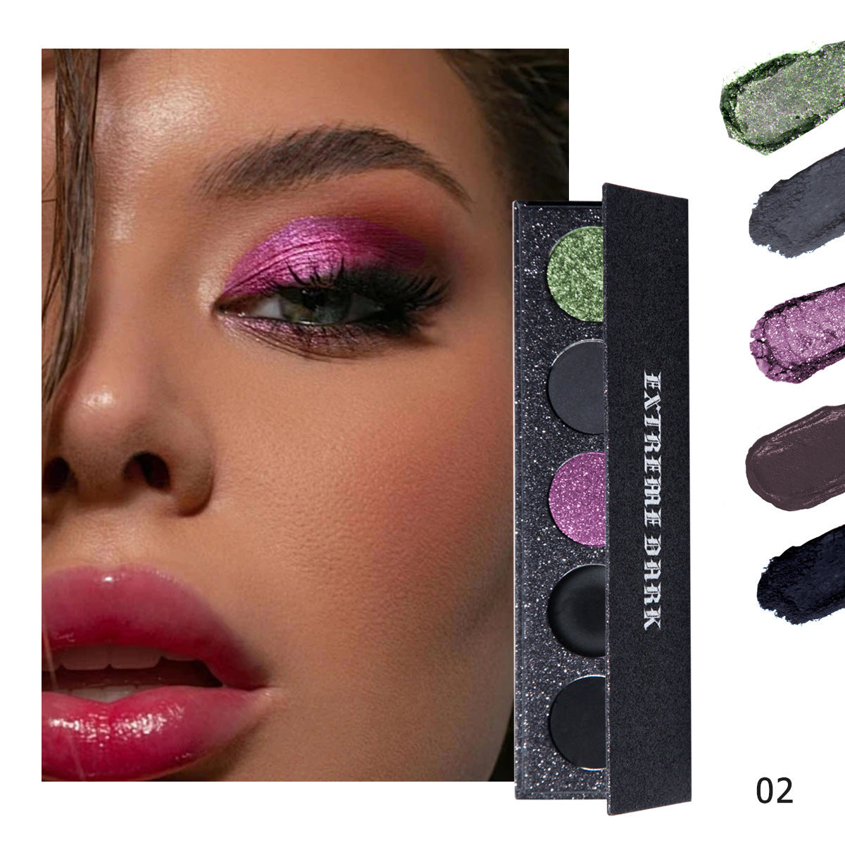 Eye Shadow Plate 5 Colors Extremely Dark Long Lasting Smear-proof Makeup